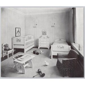 1937 Saks Fifth Avenue New Baby Nursery Furniture Advertisement Vintage Ad 1930s